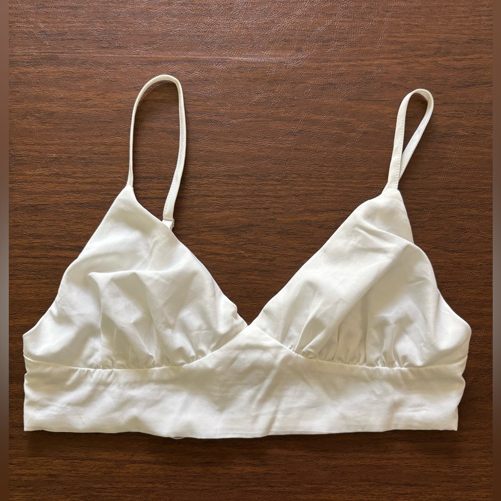 Lulus Women's Cami Adjustable Straps Crop Top White Size Small